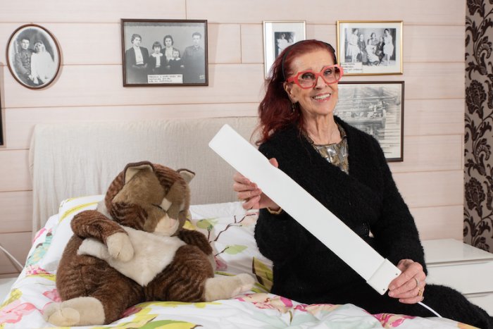 Aira Samulin, a well-known 94-year-old professional dancer, endorsed Emfit’s QS sleep monitor and generated interest among the public for the under-mattress device. Image credit: Emfit. Aira Samulin, a well-known 94-year-old professional dancer, endorsed Emfit’s QS sleep monitor and generated interest among the public for the under-mattress device. Image credit: Emfit.