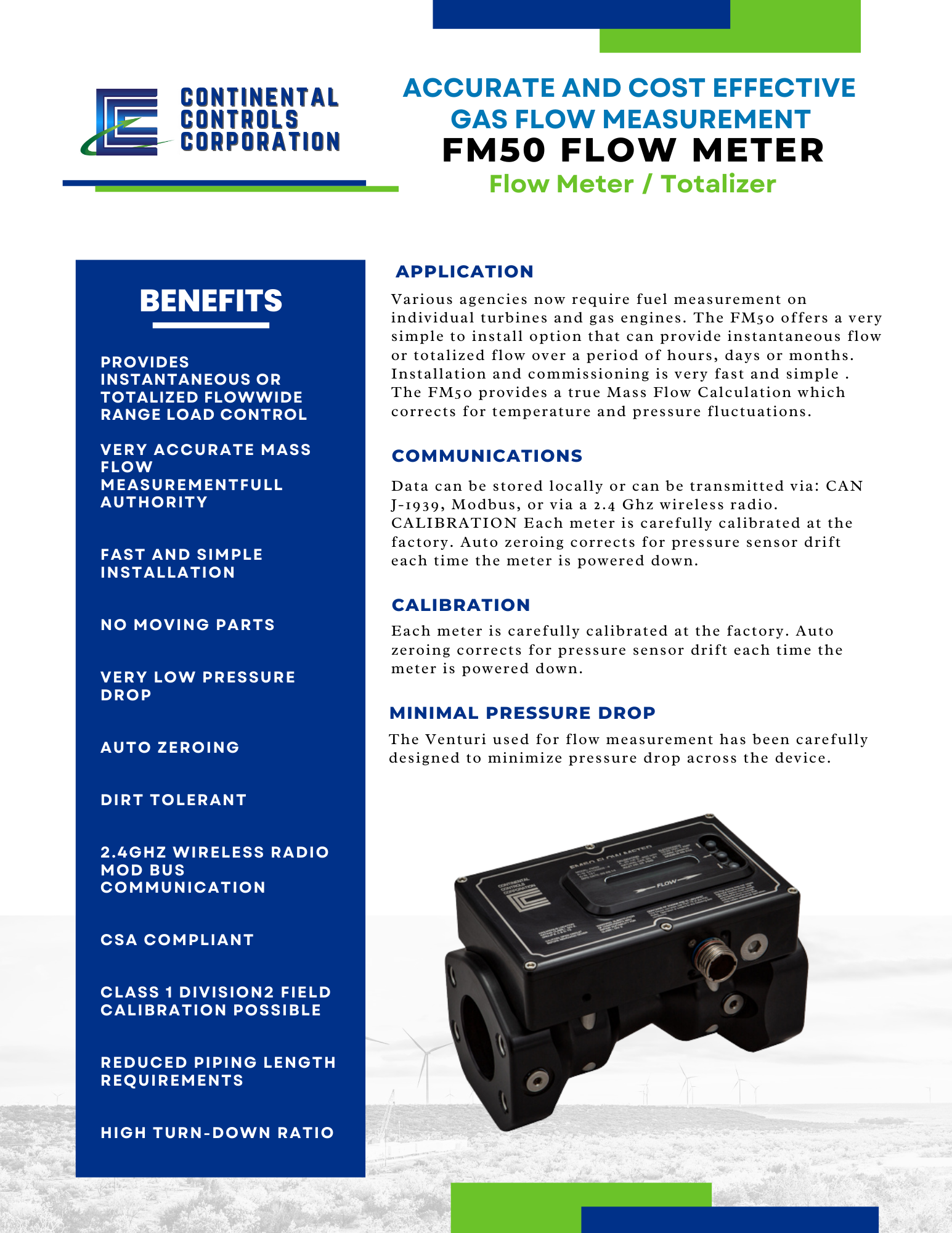 FM50 - Gas Flow Meter Brochure