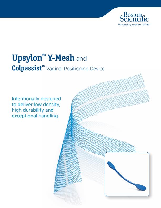 Upsylon - Model Y-Mesh - Vaginal Positioning Device - Brochure
