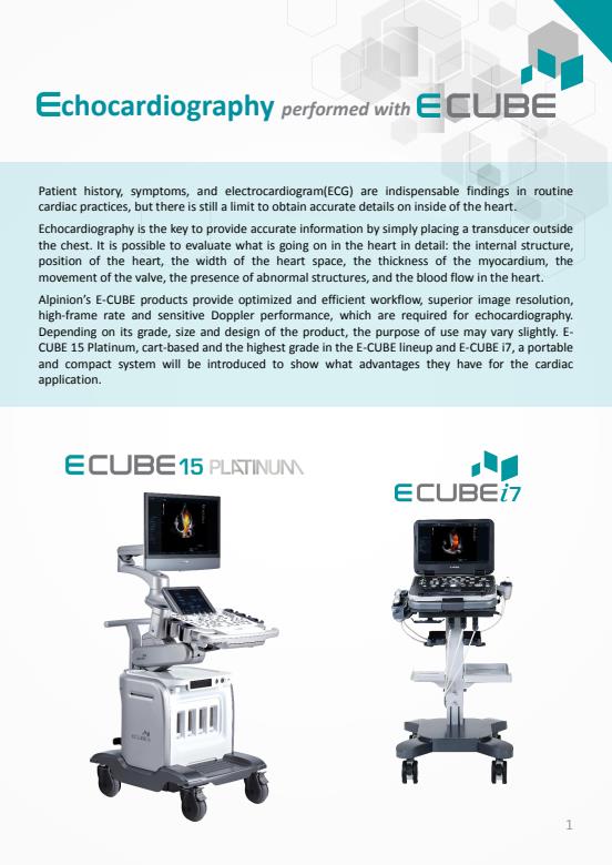 E-CUBE - Model 15 Platinum - Ultrasound System- Brochure