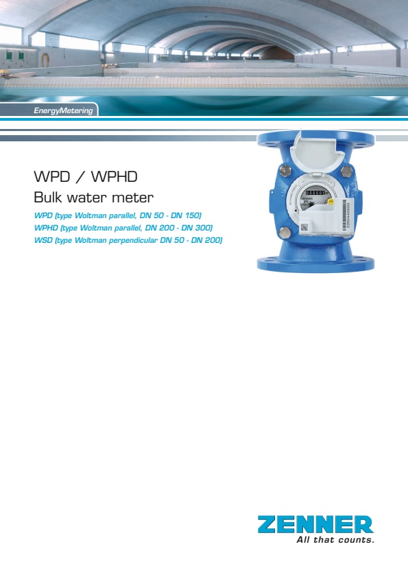 Zenner - Model WPD / WPHD - Bulk Water Meters Datasheet