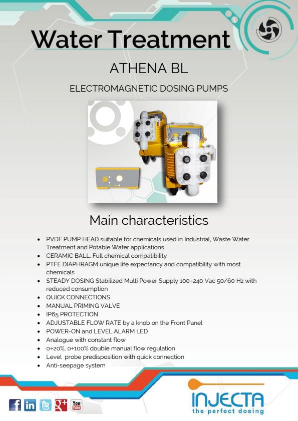 Injecta Athena - Model BL - Electromagnetic Dosing Pumps - Brochure