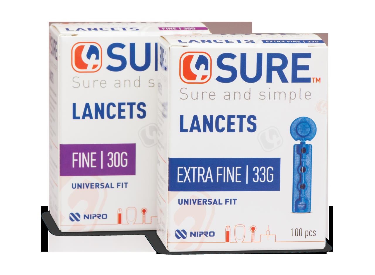 4SURE Diabetes Care Sterile, SingleUse Lancets for Blood