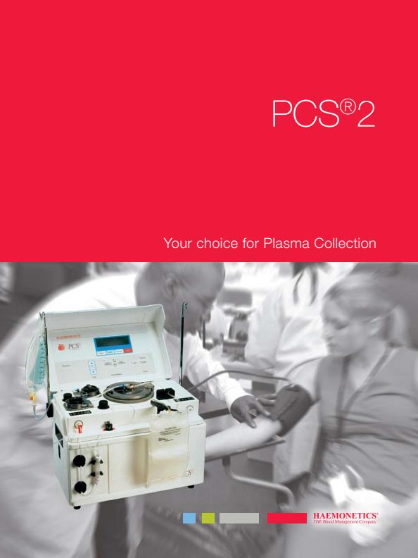 Plasma Collection System PCS 2 - Brochure