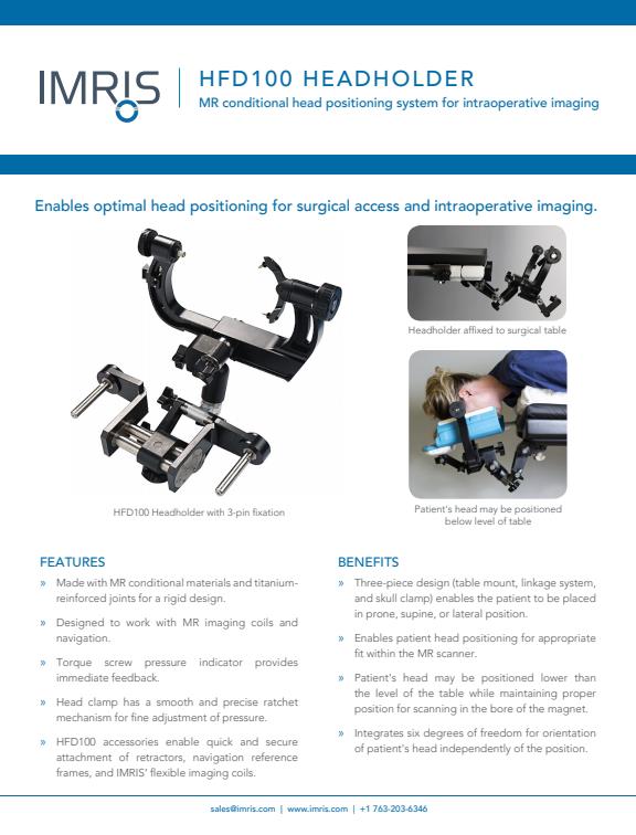 Imris - Model HFD100 - Head Fixation Device - Brochure