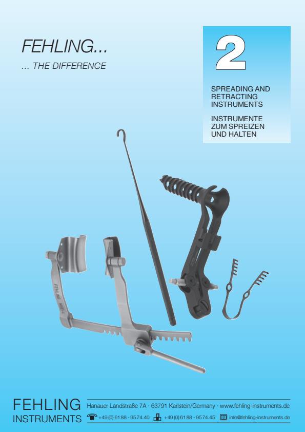 Spreading and Retracting Instruments - Catalog