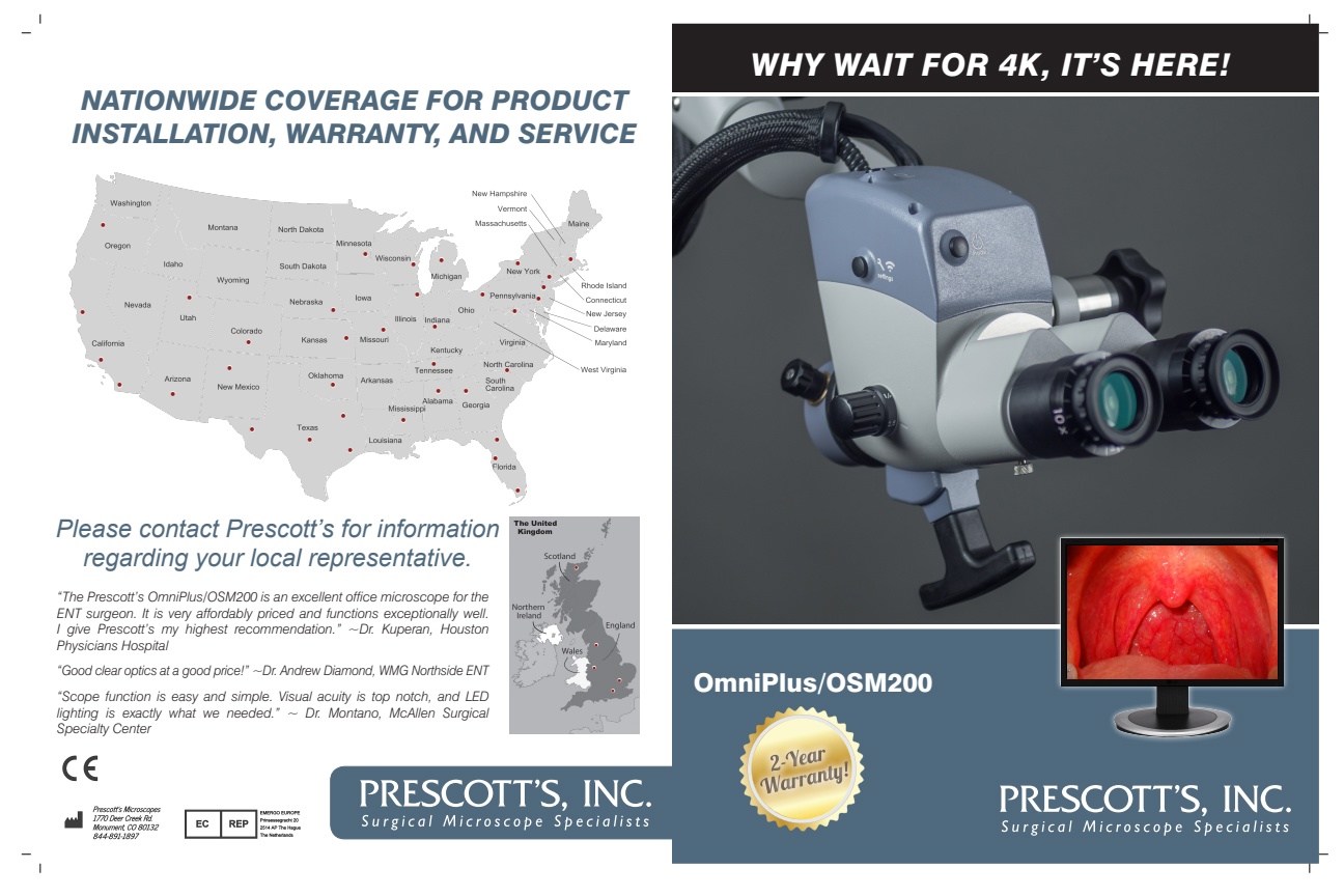 Prescott OmniPlus - Model OSM200 - ENT Microscopes - Brochure