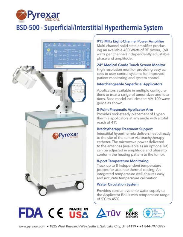 Pyrexar - Model BSD-500 - Superficial Hyperthermia Self-Contained ...