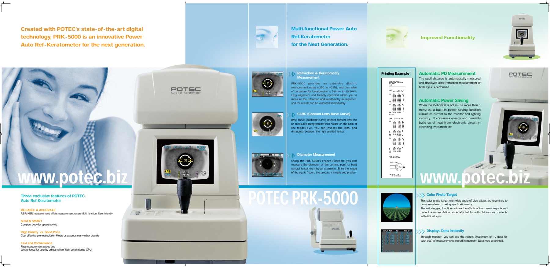 Potec - Model PRK-5000 - Auto Ref-Keratometer - Brochure