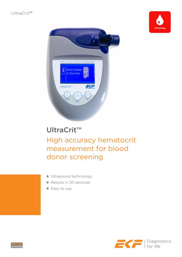UltraCrit - Hematocrit Device Brochure