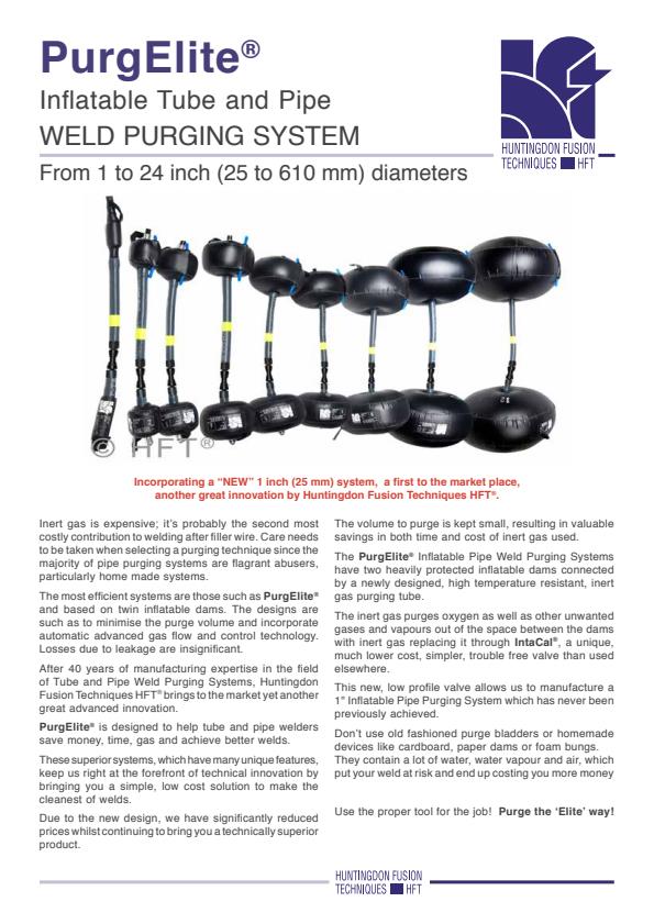 Argweld PurgElite - Purge Bladders and Dams Inflatable Tube and Pipe ...