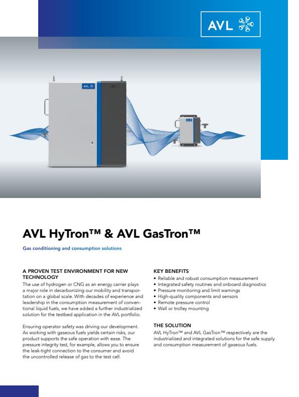 AVL - Model HyTron - During Fuel Cell System - Brochure