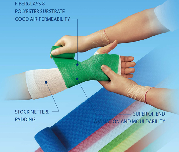 OptimaCast Fiberglass and Poly Fabric Orthopaedic Cast by