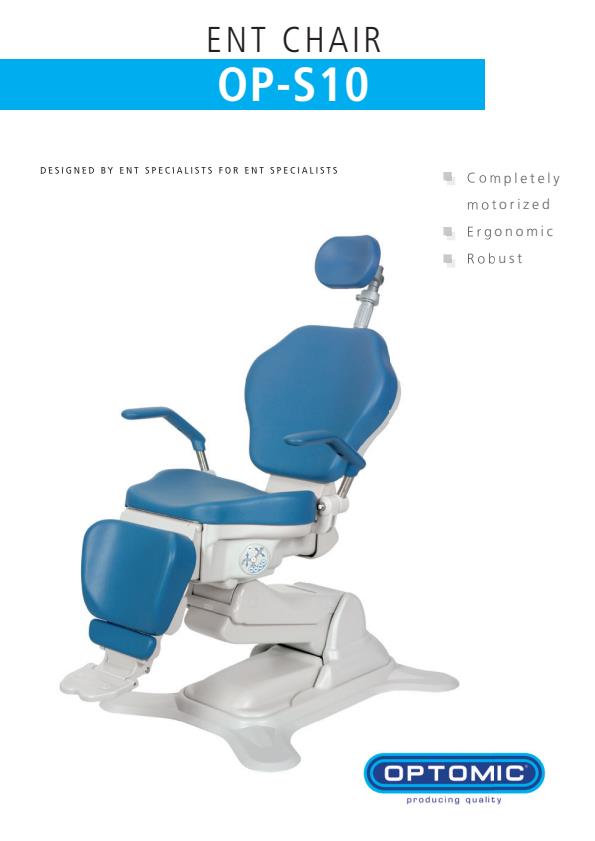 Optomic - Model OP-S10 - ENT Chair - Brochure