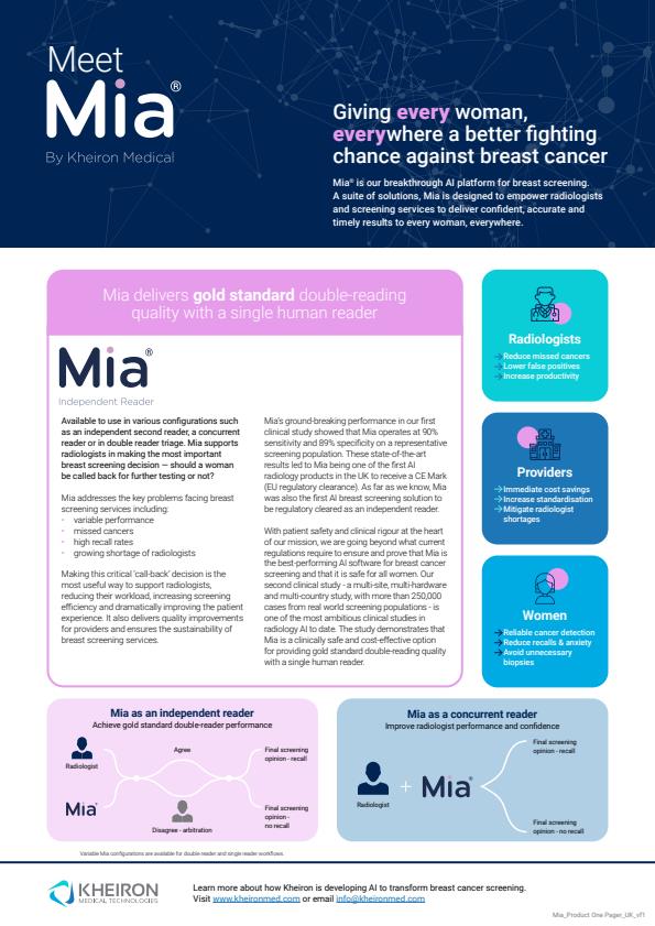 Mia - Version IQ - Automating Image Quality Control Software - Brochure