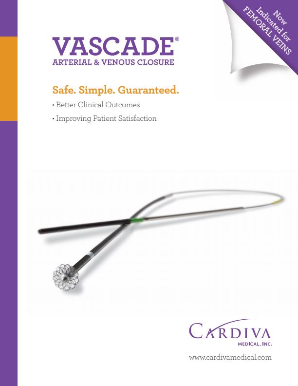 Vascade - Model VCS-5-7F - Vascular Closure System - Brochure