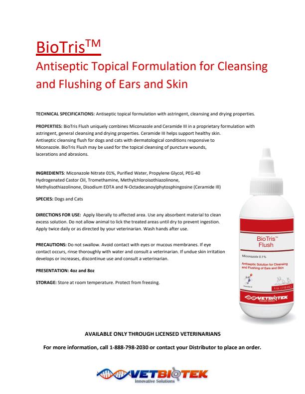 BioTris - Antiseptic Topical Formulation for Cleansing and Flushing of ...