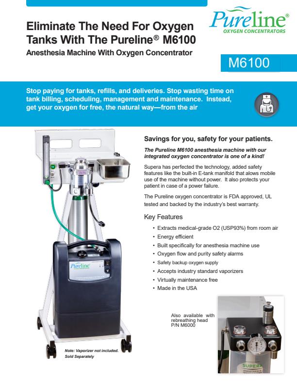 Pureline - Model M6100 - Mobile Non-Rebreathing `Free Oxygen ...