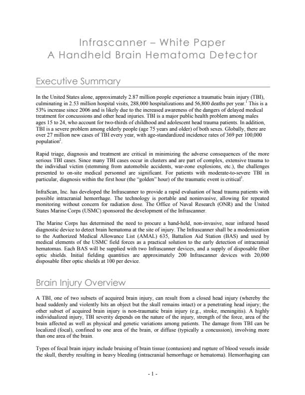 InfraScan - Model 2000 - Infrascanner - Brochure