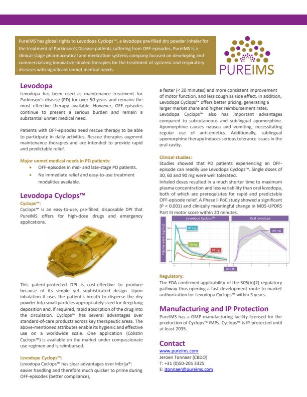 Levodopa Cyclops - Dry Powder Inhaler - Brochure