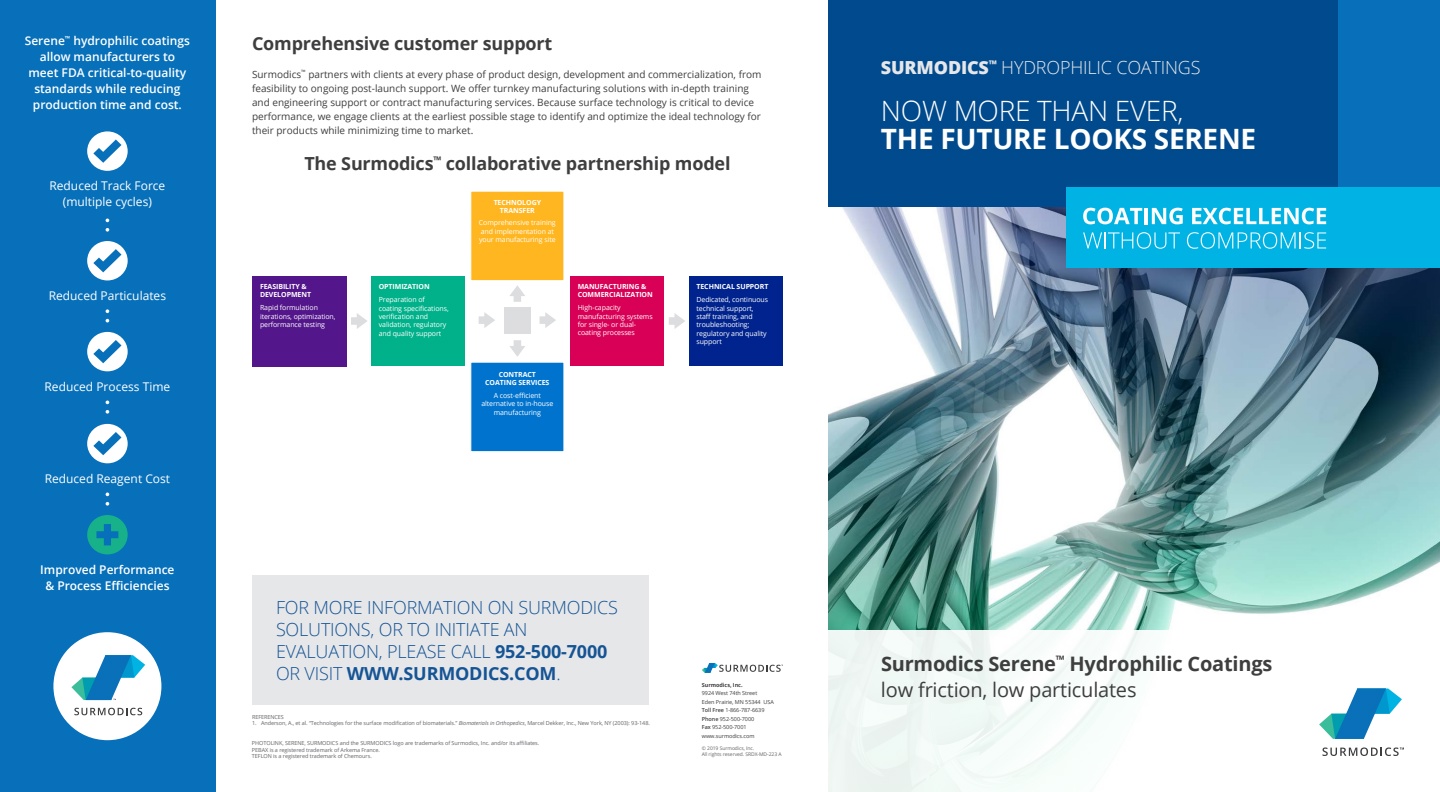 Surmodics Serene??? Hydrophilic Coatings Brochure