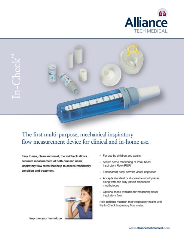 In-Check - Inspiratory Flow Measurement Device - Datasheet