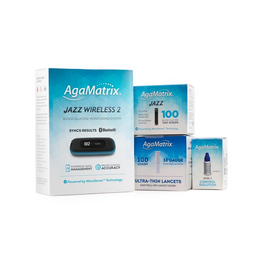 AgaMatrix Jazz Wireless 2 Glucose Meters Blood Glucose
