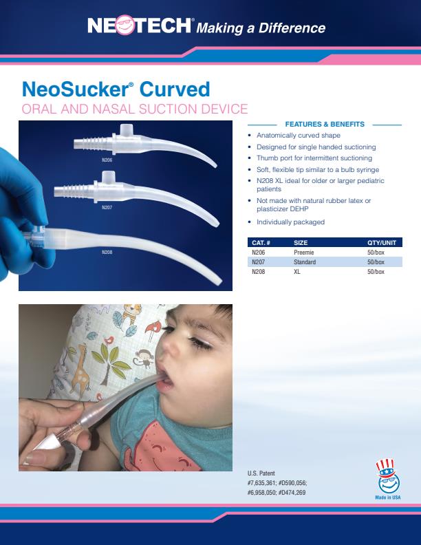 NeoSucker - Model Curved - Oral and Nasal Suction Device - Brochure