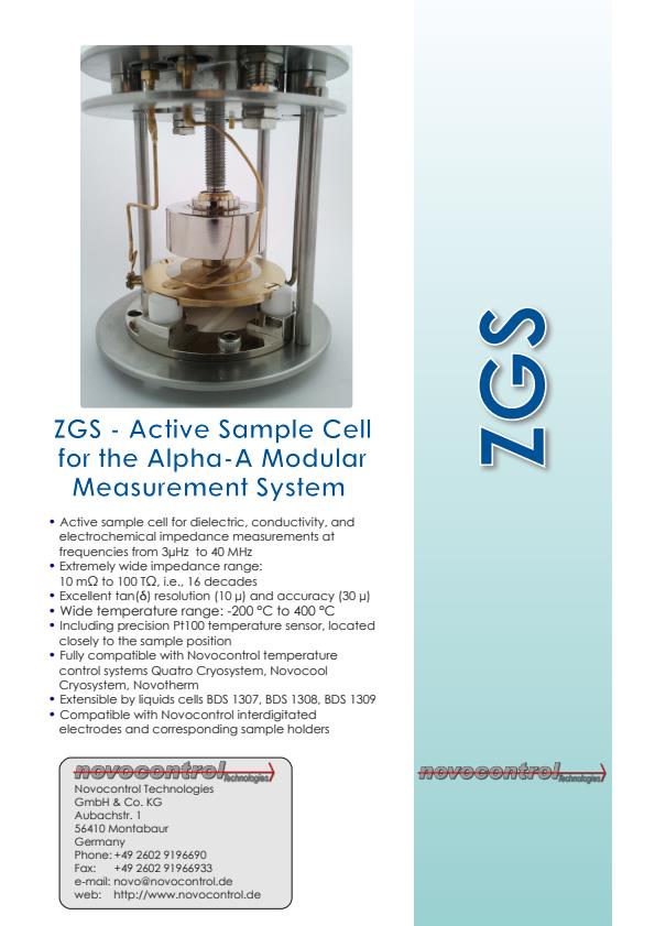 ZGS ??- Active Sample Cell for the Alpha??A Modular Measurement System ...
