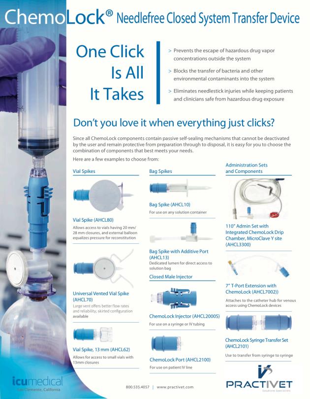 ChemoLock - Needle Free Closed System Transfer Device Brochure