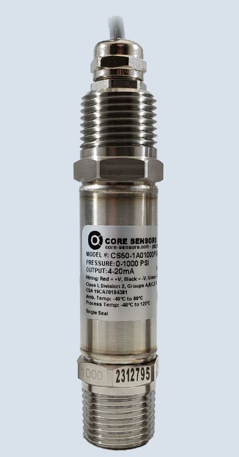 Core Sensors CS51 Non-Incendive Low Pressure Transducer