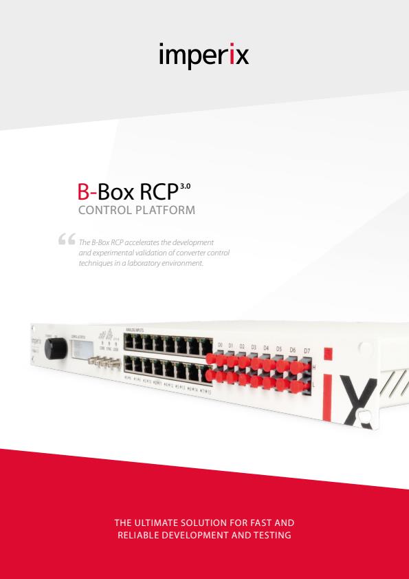 Imperix - Model B-BOX RCP 3.0 - Rapid Control Prototyping System Brochure
