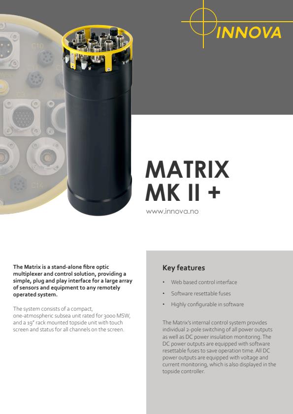 INNOVA - Model Matrix Mk II+ - Stand-alone Fibre Optic Multiplexer ...