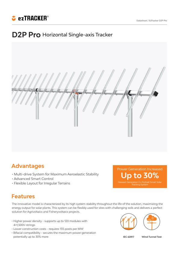 Clenergy EzTracker - Model D2P Pro - 2 x Portrait Smart Solar Tracking ...