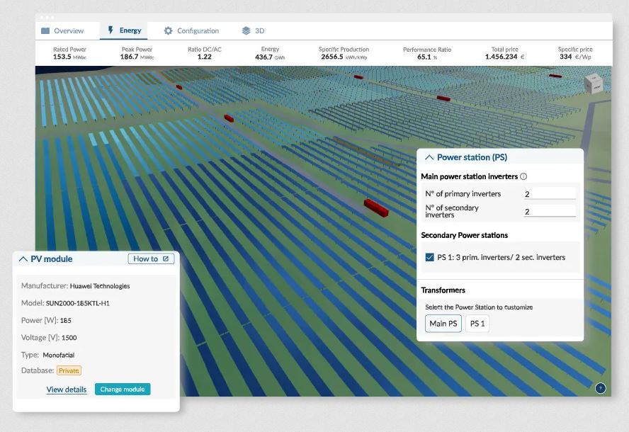 RatedPower Solar Software for Utility-Scale Plants