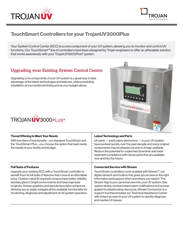 TrojanUV3000Plus TouchSmart Controllers - Brochure