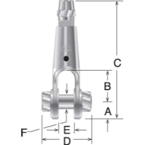 Industrial Wire Rope Fittings Clevis (Fork, Jaw) Fittings