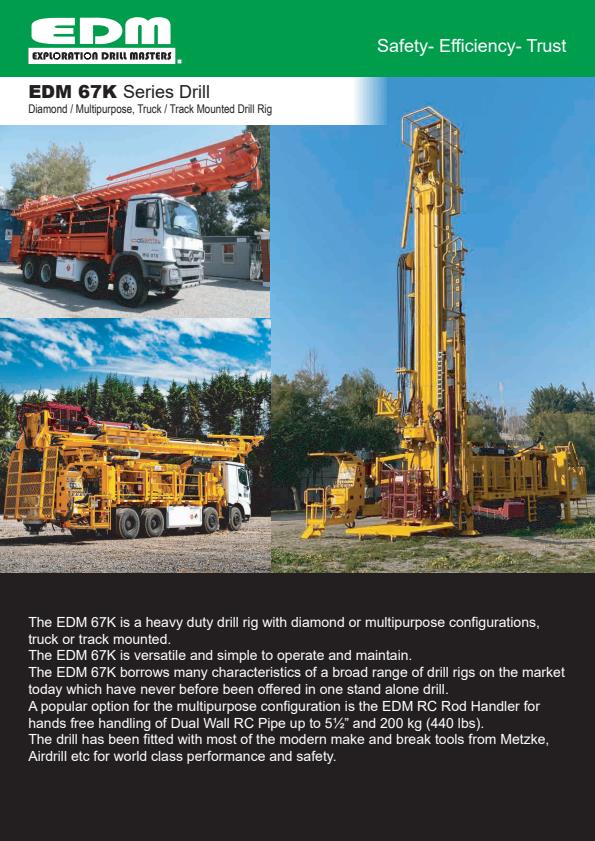 EDM - Model 67K Series - High-capacity, Heavy Duty Rigs - Brochure