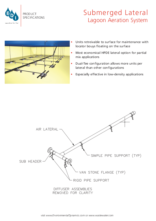 Edi Mini Panel Diffuser EDI - Model FlexAir Pro - Threaded Disc Diffuser - Brochure