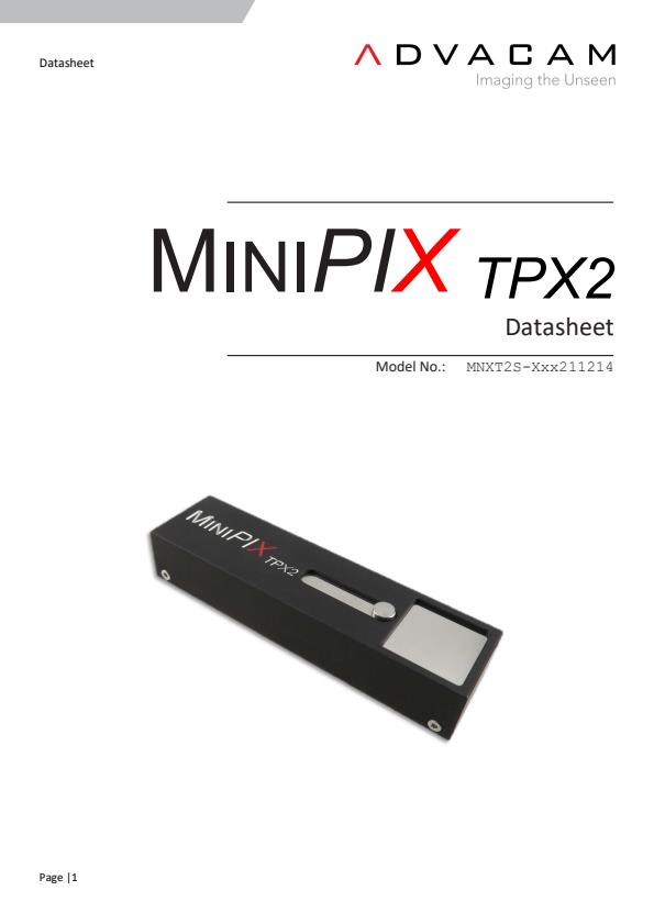 MiniPIX TPX2 Standard Datasheet