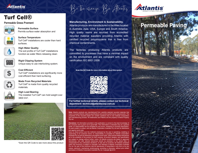 Atlantis - Turf Cell- Permeable Grass Pvement - Brochure