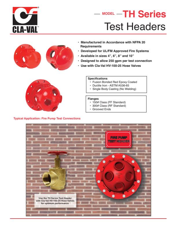 Cla-Val - Model TH Series - Test Headers- Engineering Data Sheet - US ...