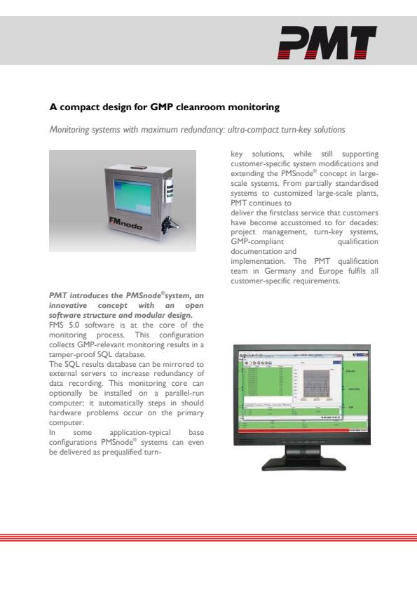 PMT - Model FMnode - Particle-Monitoring System - Brochure