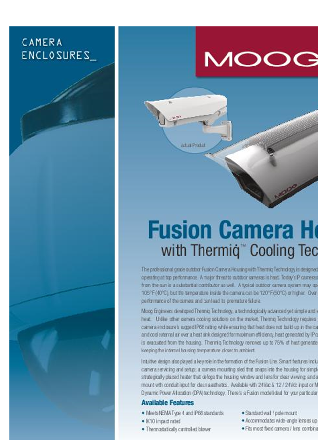 Moog - Model P1600-1800 - Camera Poles - Brochure