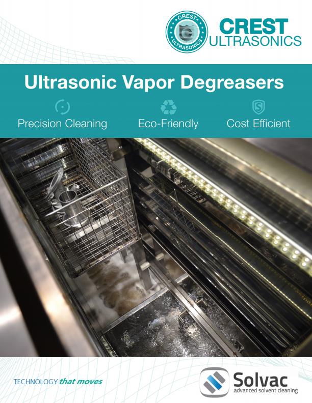 Solvac - Model S1 - Ultrasonic Compact Solvent Cleaning Equipment- Brochure