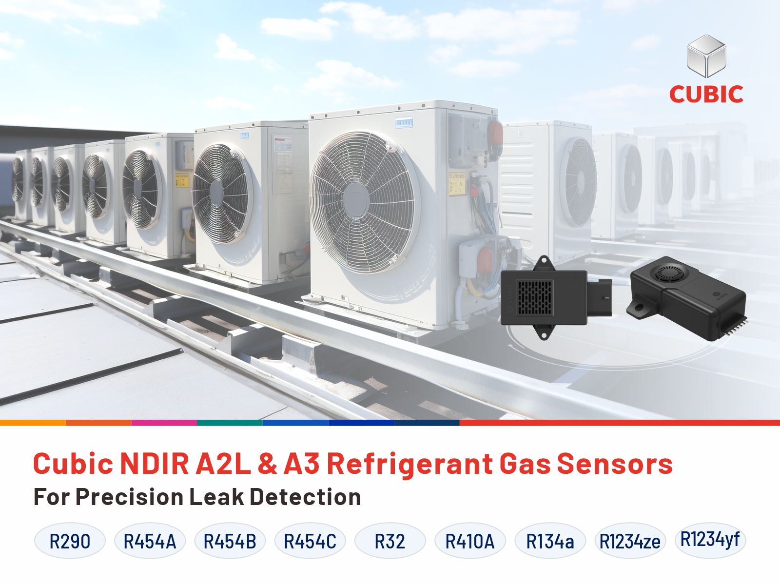 Cubic NDIR A2L & A3 Refrigerant Gas Sensors for Precision Leak Detection
