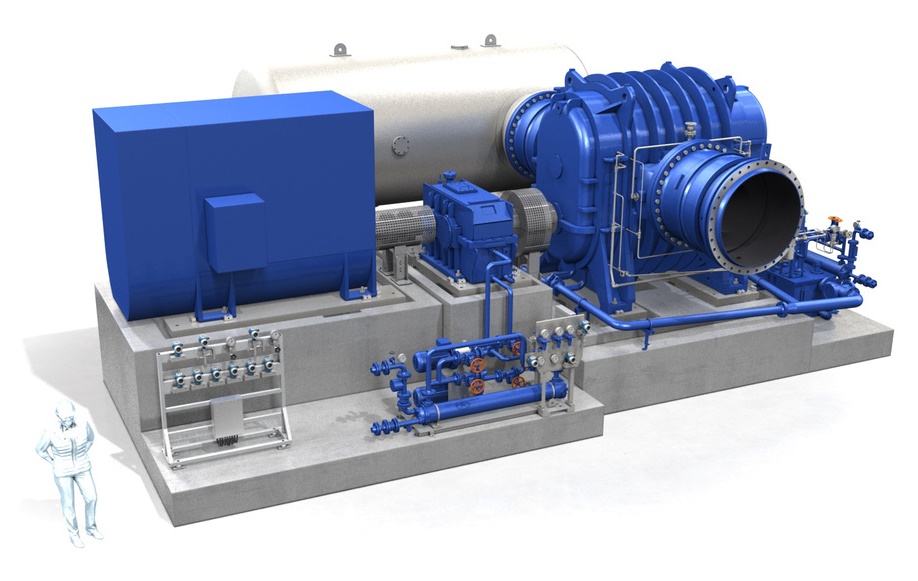 Large Process Blower Explode Aerzen Series GQ Process Gas Blower