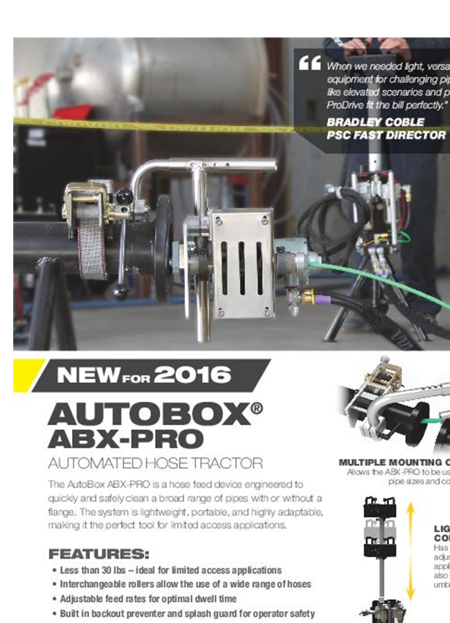 Prodrive Ot Device AutoBox - Model ProDrive 100 - Hose Feed Device- Brochure