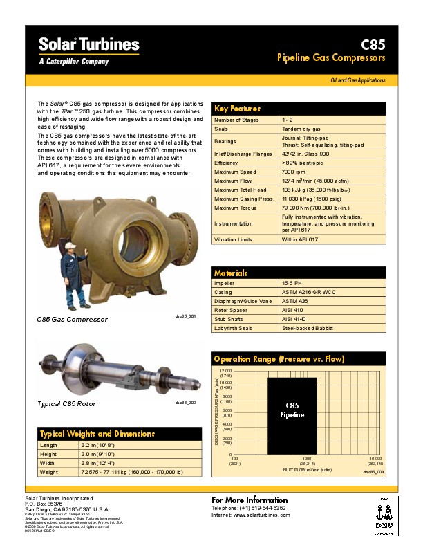 STI - Model C85 - Gas Compressor - Brochure