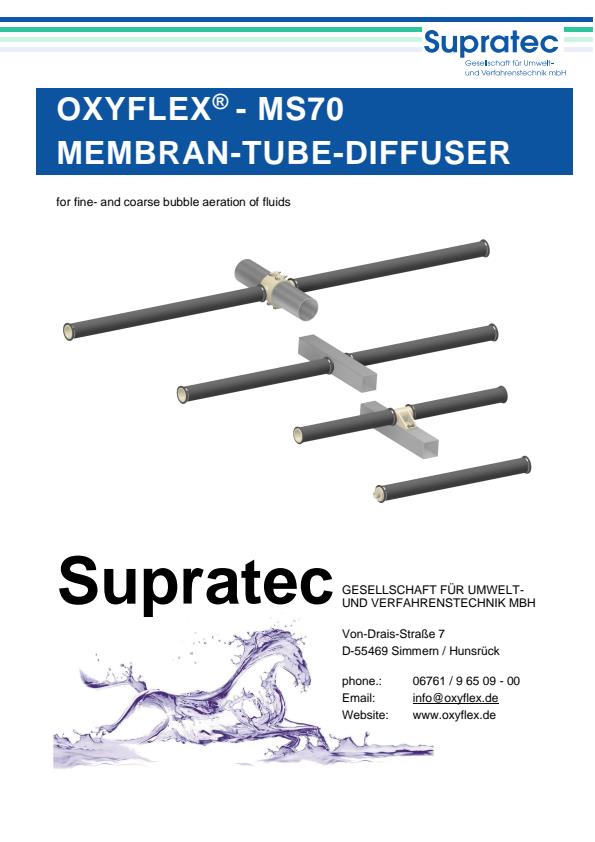 OXYFLEX - Model MS70 - Tube Diffuser - Brochure